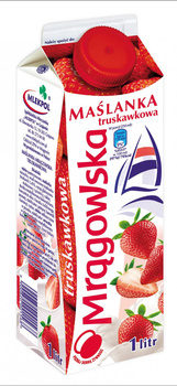 Mlekpol Maślanka Mrągowska truskawkowa 1 l