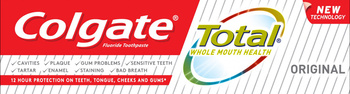 Colgate Total Original multiochronna pasta do zębów z fluorem, miętowa 75 ml