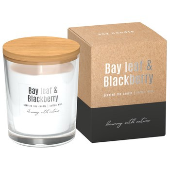 Sojowa świeca zapachowa sn73-325 liść laurowy - jeżyna