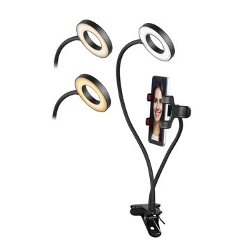 Lampa pierścieniowa Tracer Ring 8.5 cm z uchwytem na telefon