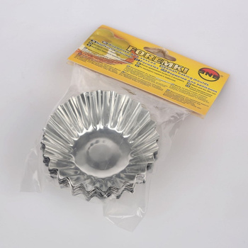 Komplet 10 sztuk foremek karbowanych o średnicy 7cm Snb