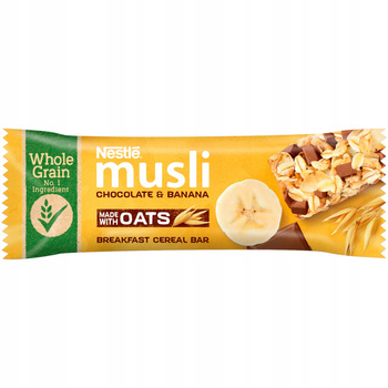 Nestlé Musli Batonik zbożowy z mleczną czekoladą i bananami 35 g