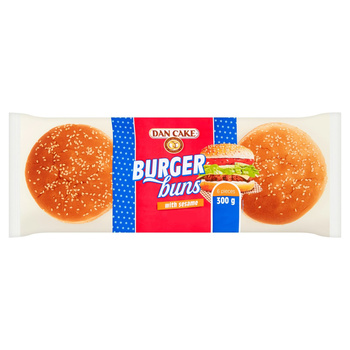 Dan Cake Bułki pszenne do hamburgerów z sezamem 300 g (6 x 50 g)