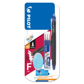 Pilot wymazywalny automatyczny długopis Frixion Clicker Synergy Point 0,5 niebieski + wkłady niebieskie 3 sztuki + gumka