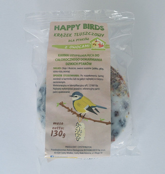 Krążek tłuszczowy owocowy 130g Happy Birds
