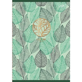 Unipap zeszyt okładka laminowana A5, 60 kartek, linia TROPICAL LEAVES