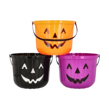 EM&EM Halloween Dekoracja wiaderko 19x15 cm mix