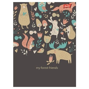 Unipap zeszyt okładka laminowana A5, 32 kartki, krata NATURE