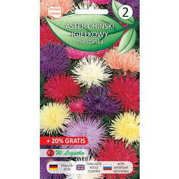 Aster chiński igiełkowy mieszanka  0,50+0,10g  Seria bazowa Legutko