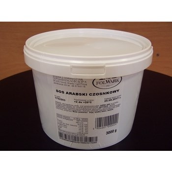Sos arabski czosnkowy pojemnik 3 kg Folwark