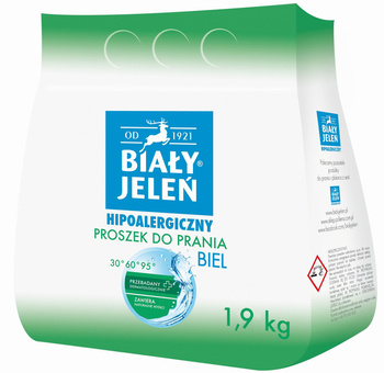 Biały Jeleń Hipoalergiczny proszek do prania biel 1,9 kg (14 prań)