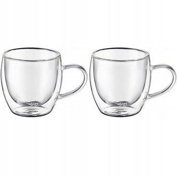 Zestaw 2 szklanek termicznych z uchwytem 100 ml MIA