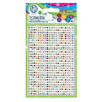 Tęczowa rosa - naklejki dekoracyjne kryształki kolorowe