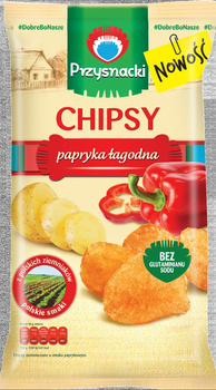 Przysnacki Chipsy o smaku papryka łagodna 135 g