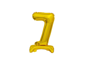 Balon foliowy B&C Cyfra stojąca 7, złota, 38 cm
