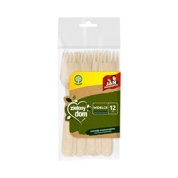 Jan Niezbędny Zielony Dom Widelce drewniane 12 szt.