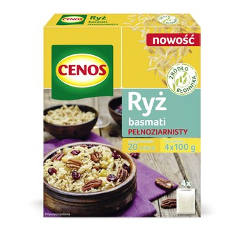 Cenos Ryż basmati pełnoziarnisty 400 g (4 x 100 g)