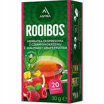 ASTRA ROOIBOS z maliną igrapefruitem 20 torebek ekspresowa