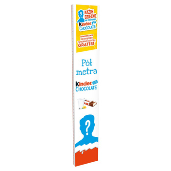 Kinder Chocolate Batonik z mlecznej czekolady z nadzieniem mlecznym 300 g (24 sztuki)