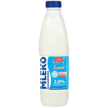 Mleko Garwolińskie świeże 2% butelka 1l OSM Garwolin