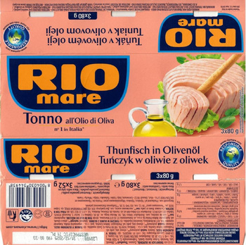 Rio Mare Tuńczyk w oliwie z oliwek 3 x 80g