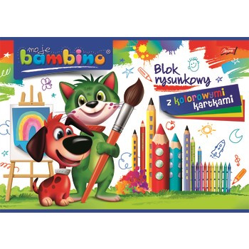 Bambino blok rysunkowy A4, 16 kolorowych kartek