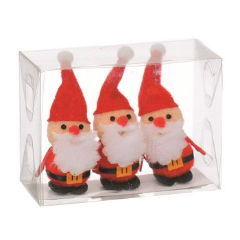 Jumi Mikołaje pluszowe zestaw 3 sztuki