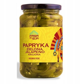 Casa de Mexico Papryka zielona Jalapeño krojona 340 g