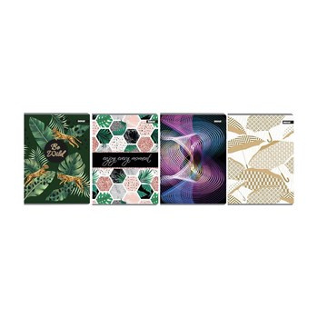 Zeszyt A5 60 kartek, kratka, metalizowany, Beniamin. Mix wzorów.