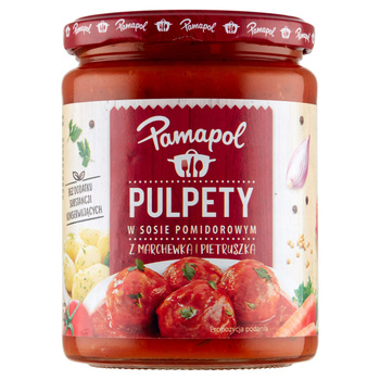 Pamapol Pulpety w sosie pomidorowym z marchewką i pietruszką 500g