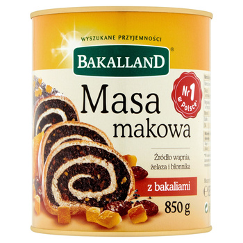 Bakalland Masa makowa z bakaliami 850 g