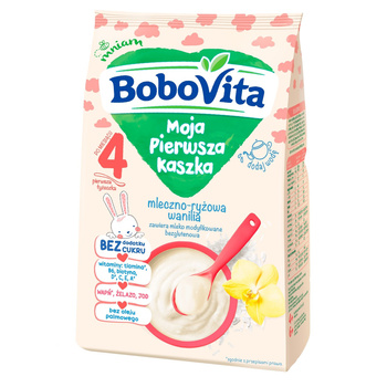 BoboVita Moja Pierwsza Kaszka mleczno-ryżowa wanilia po 4. miesiącu 230 g