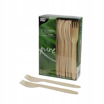 Widelce z drewna, "pure", 16,5 cm, 100 szt.