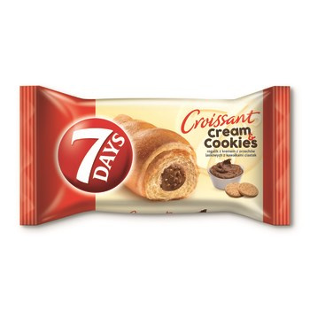 7 Days Cream & Cookies Rogalik z kremem z orzechów laskowych z kawałkami ciastek 60 g