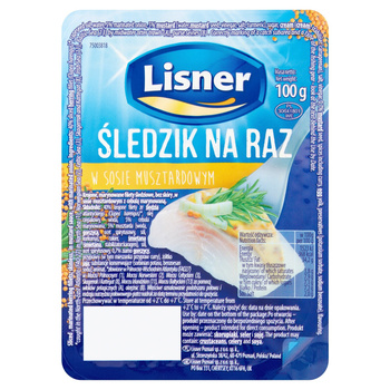 Lisner Śledzik na raz w sosie musztardowym 100 g
