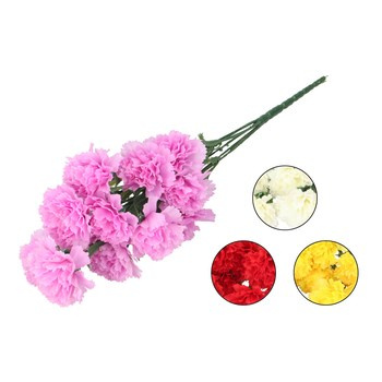 EM&EM Bukiet kwiatów sztucznych goździk 45cm 12 główek