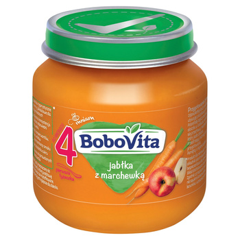 BoboVita Jabłka z marchewką po 4 miesiącu 125 g