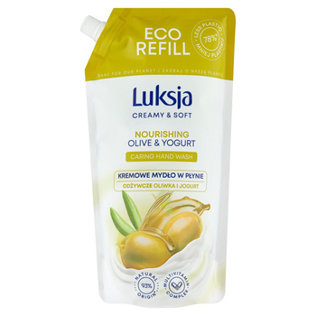 Luksja Creamy & Soft Kremowe mydło w płynie Oliwka i Jogurt 900ml opakowanie uzupełniające