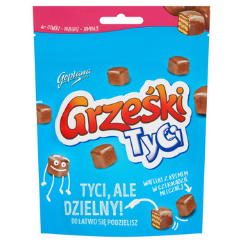 Grześki Tyci Wafelki z kremem w czekoladzie mlecznej 120 g