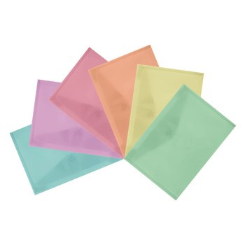 Teczka kopertowa DONAU zatrzask PP A4 180mikr mix kolorów pastel