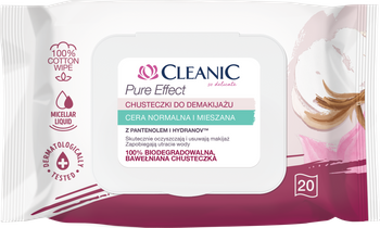 Cleanic Pure Effect Chusteczki do demakijażu 20 szt