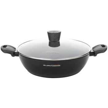 Garnek aluminiowy niski Bono z pokrywą 28 CM 3,8L Florina