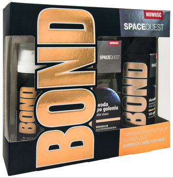 Zestaw Bond Spacequest 3-elementowy Standard /woda pogoleniu 100ml+deozodorant 150ml+pianka dogolenia 200ml+50ml
