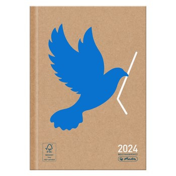 Herlitz kalendarz dzienny A5 eco gołąb 2024 fsc