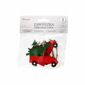 EM&EM Zawieszka drewniana auto 2szt mix