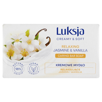 Luksja Creamy & Soft Kremowe mydło w kostce Jaśmin i Wanilia 90g