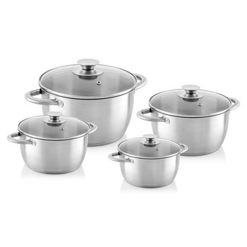 Komplet Garnków 8 elementów nierdzewnych Henry- Florina