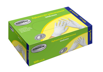 Grosik Rękawiczki lateksowe rozmiar L 100 szt