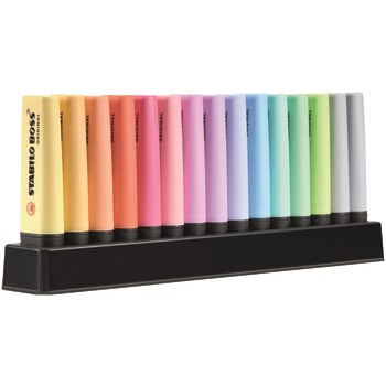 Zakreślacz STABILO BOSS ORIGINAL Pastel podstawka na biurko 15 szt.