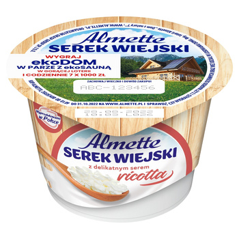 Almette serek wiejski z delikatnym serem ricotta 150g